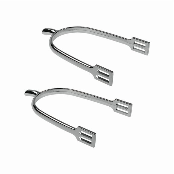 1 Pair Professional Hollows Star Head Spur For Horse Riding Light Weight Zincs Alloy U Shape With Electroplated Finish