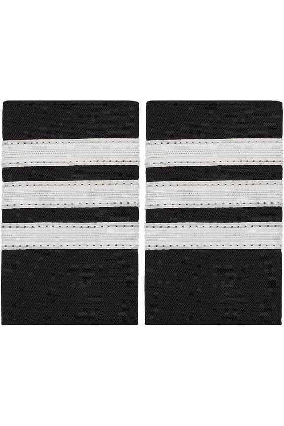 1 Pair Professional Uniform Epaulets Pilot Epaulets Three Bars Captain Shoulder Boards Captain Shoulder Boards for Pilots Insignia Sliders Cosplay Dress 1set