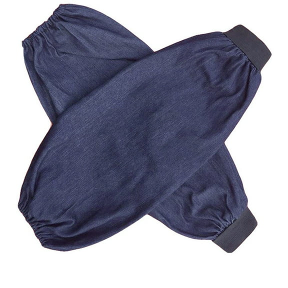 1 Pair Protective Sleeves Blue Welding Arm Sleeves Working Sleeves Cut Resistant Heat Protection Arm Warmers