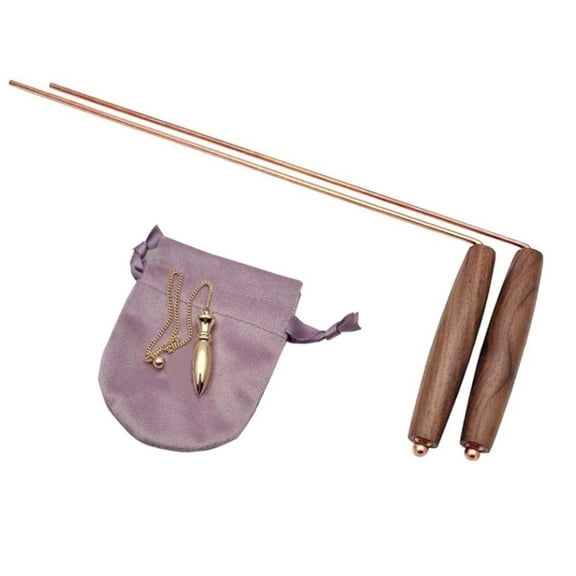 1 Pair Pure Copper Detector Rod Metal Detecting Sticks Finding tools for hunting