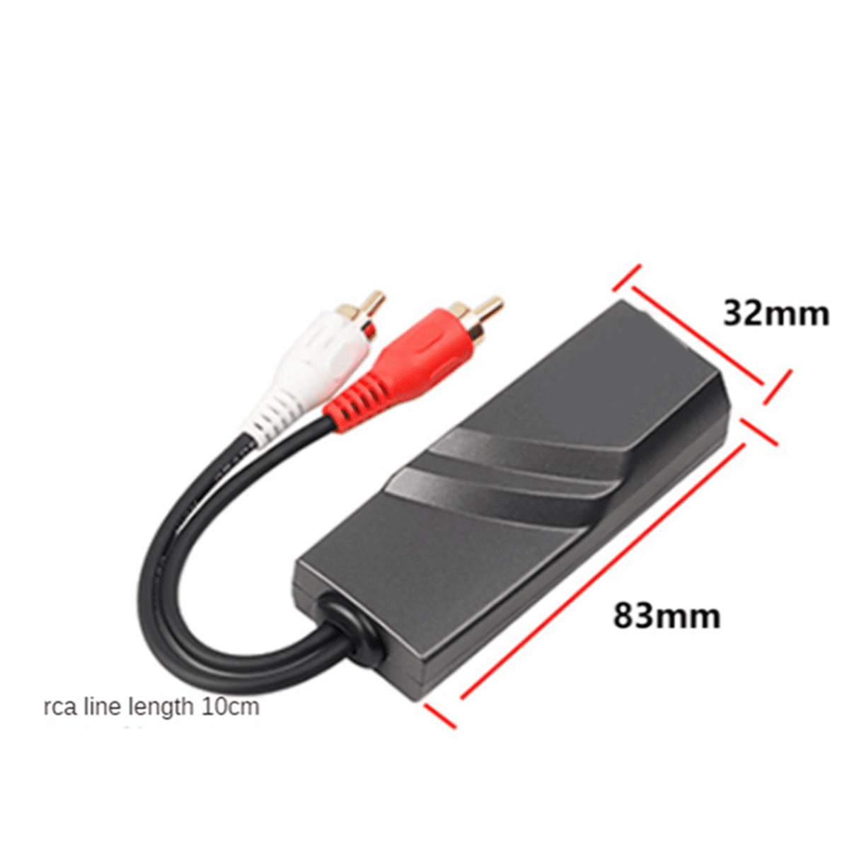 1 Pair RCA Audio Network Cable Extender Twisted Pair Transmitter RCA Interface 2Way Audio