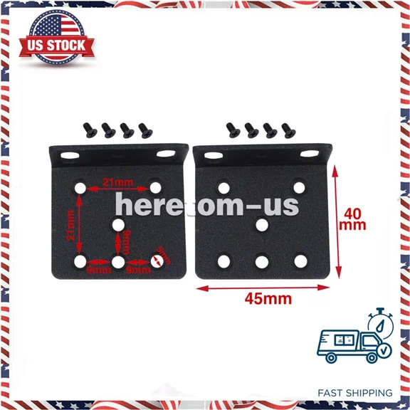 1 Pair Rack Mount Kit Brackets For Cisco 2811 25Mm With 8 Screws Black