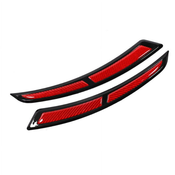 1 Pair Real Carbon Fiber Red Car Fender Flares Arch Wheel Eyebrow Protector Sticker Extension Wide Arch Protector Stripe