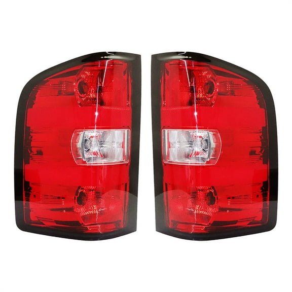 1 Pair Rear Brake Tail Lights Replacement for 2007-2014 Chevy Silverado 1500 2500 3500 Driver and Passenger Side Tail Lamps with Bulbs Wiring Harness GM2800207 GM2801207
