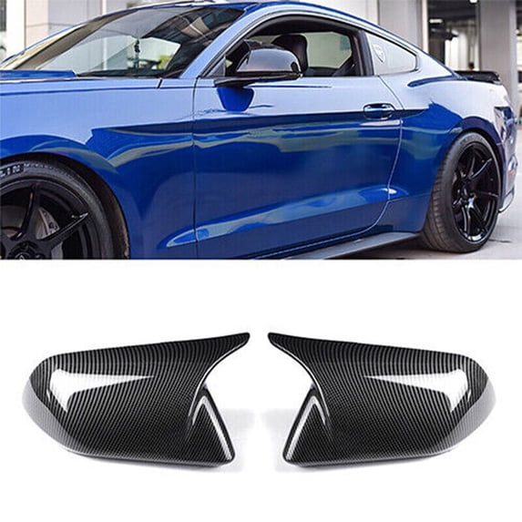 1 Pair Rearview Side Mirror Cover Caps Mirror Housing for Ford Mustang (15-22) Modified Parts