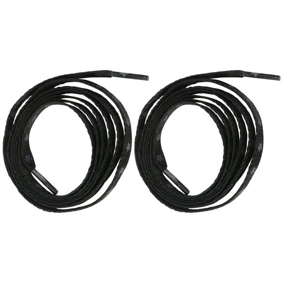 1 Pair Reflective Shoelace Glowing Shoelace Creative Star Pattern Flat Shoelaces