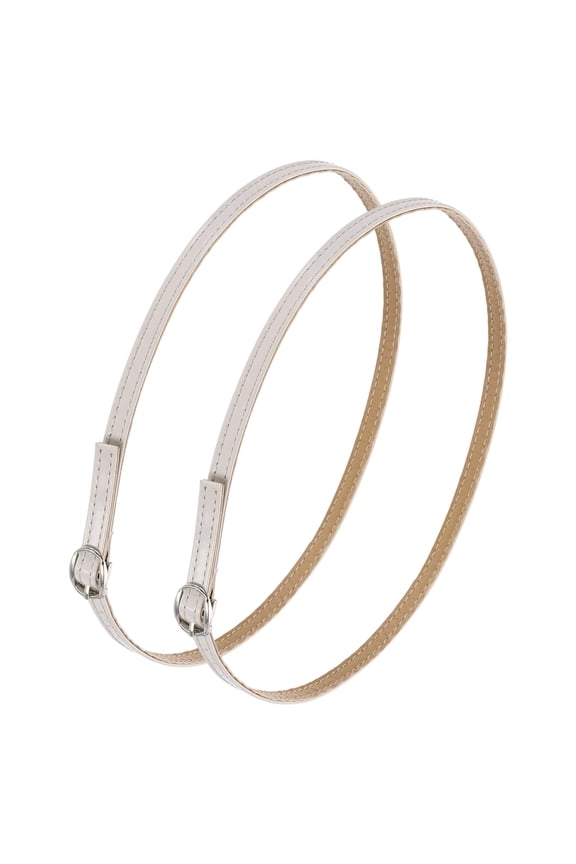 1 Pair Replacement Ankle Strap for Heels Detachable High Heels Shoe Straps Adjustable PU Leather Shoe Band, Beige