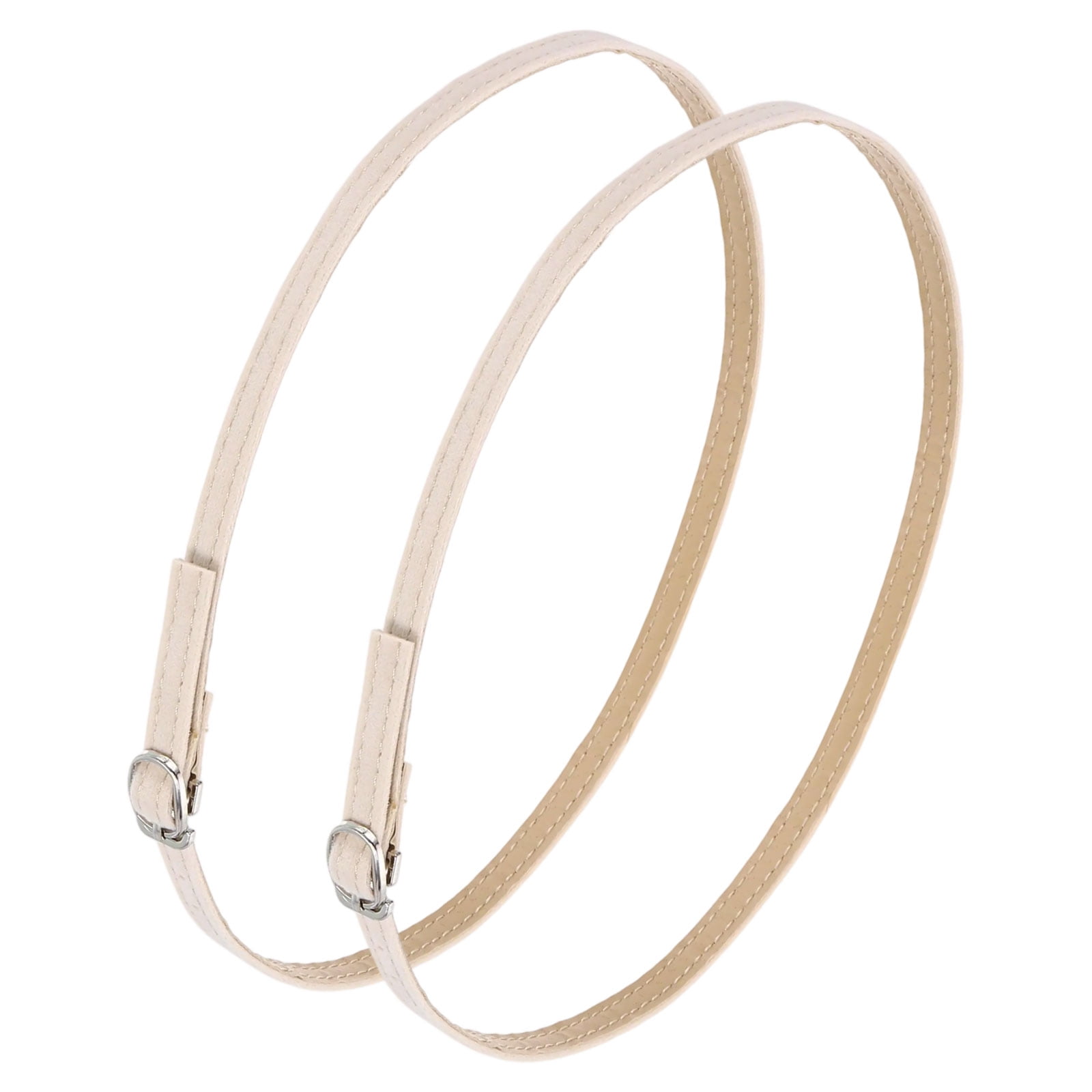 1 Pair Replacement Ankle Straps for Heels Detachable High Heels Shoe Straps Adjustable PU Leather Shoe Bands, Beige