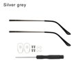 thumbnail image 1 of 1 Pair Retro Eyeglasses Universal Repair Tool Replacement Leg Spectacle Frame Glasses Arm Eyewear Accessories SILVER GREY, 1 of 1