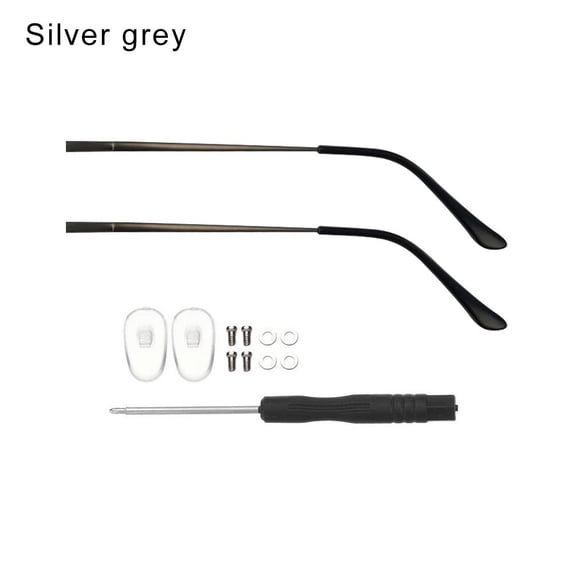 1 Pair Retro Eyeglasses Universal Repair Tool Replacement Leg Spectacle Frame Glasses Arm Eyewear Accessories SILVER GREY