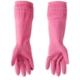 thumbnail image 1 of 1 Pair Reusable Waterproof Household Dishwashing Cleaning Rubber Gloves, Non-Slip Kitchen Glove, 1 of 4