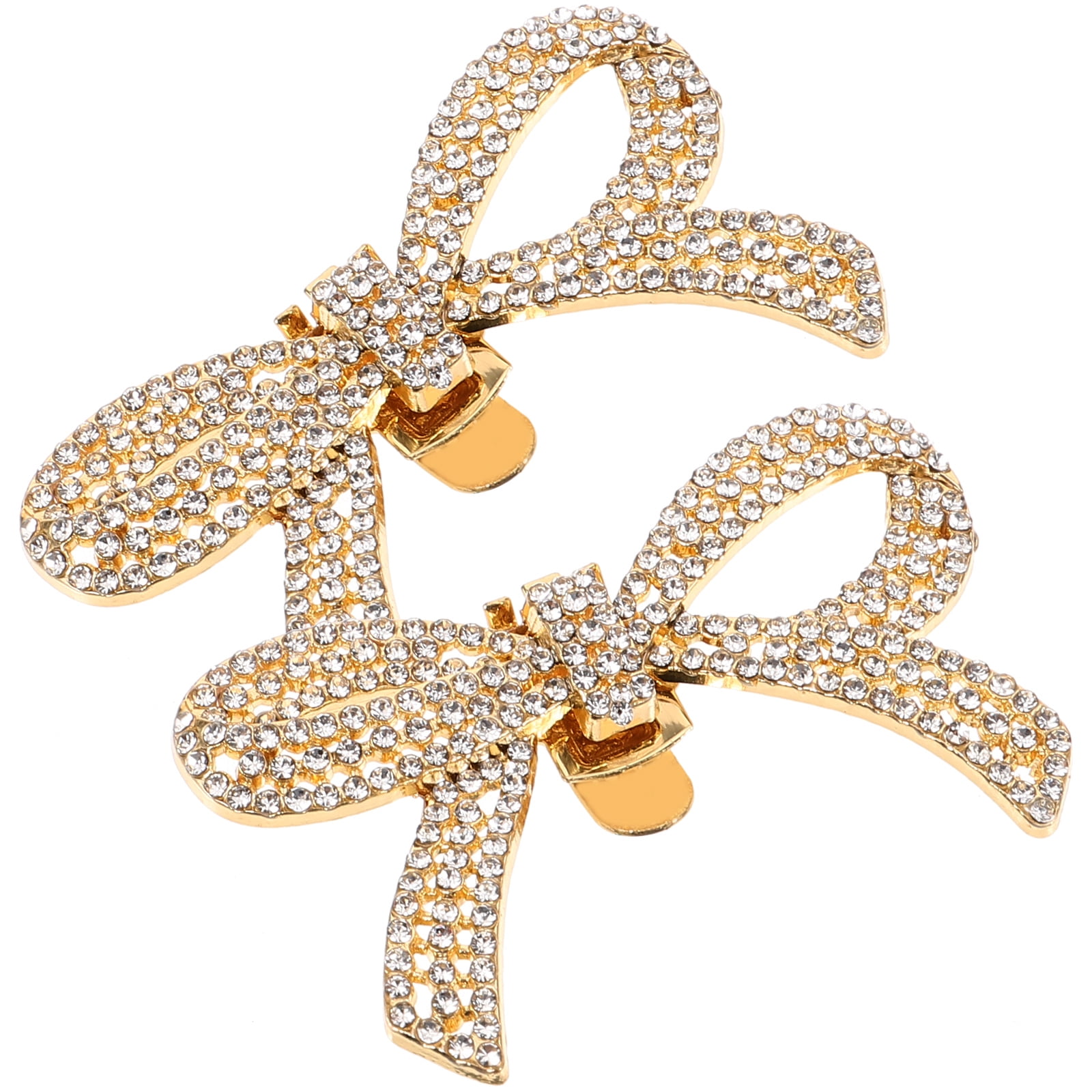 1 Pair Rhinestone Shoe Clips Bow Shoe Clips Removable Shoe Clips