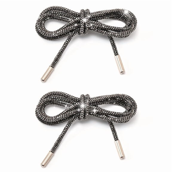 1 Pair Rhinestone Shoe Lace Luxury Rhinestone ShoeLace Bright String Cross Braiding Strap DIY Drawstring