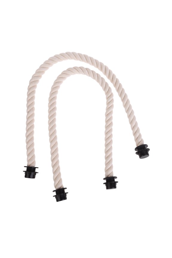1 Pair Rope Handle with Canvas Insert for Beach Bags Handbag Tote Canvas Tote Purse, Handbag Strap Replacements