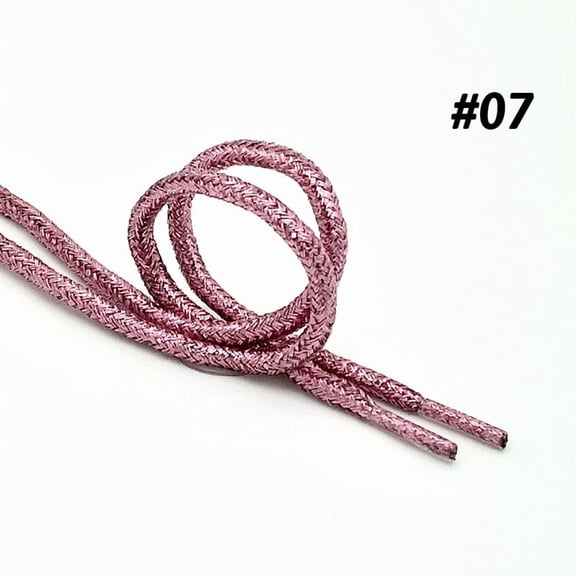 1 Pair Round Glitter Shiny Metallic Shoe Laces, 24 Colors Colorful Sequin Shoelaces for Sneakers, Athletic Shoelaces in 4 Different Lengths