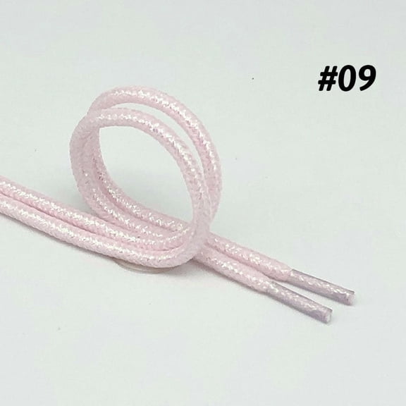 1 Pair Round Glitter Shiny Metallic Shoe Laces, 24 Colors Colorful Sequin Shoelaces for Sneakers, Athletic Shoelaces in 4 Different Lengths