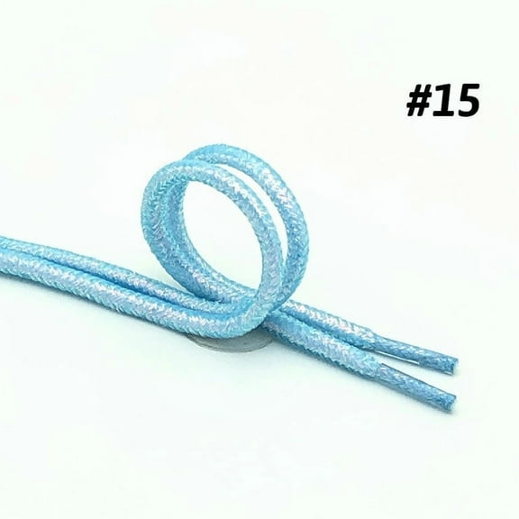 1 Pair Round Glitter Shiny Metallic Shoe Laces, 24 Colors Colorful Sequin Shoelaces for Sneakers, Athletic Shoelaces in 4 Different Lengths