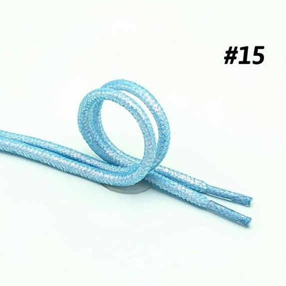 1 Pair Round Glitter Shiny Metallic Shoe Laces, 24 Colors Colorful Sequin Shoelaces for Sneakers, Athletic Shoelaces in 4 Different Lengths