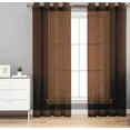 thumbnail image 1 of Gorgeous Home Linen Solid Sheer Grommet Top Curtain Panels, 55" x 84", 2-Pack Brown, 1 of 5