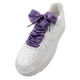 thumbnail image 1 of 1 Pair Satin Ribbon Shoe Laces: 1.97" Wide Colorful Flat Folds Yarn Shoelaces for Women - 47 inch / 120CM, 1 of 5