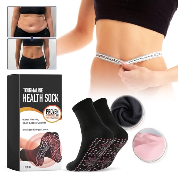 1 Pair Self Heating Socks,Thermal Circulation Thermotherapeutic Massage Socks,Non Slip Skid Socks Warm Socks For Cool Feet,Body Shaping Health Stretch Socks For Yoga Training