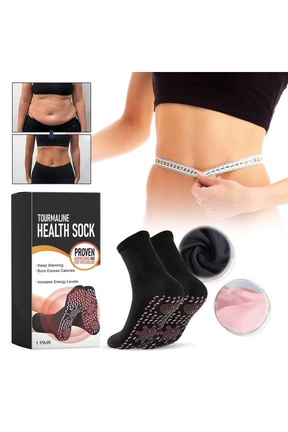 1 Pair Self Heating Socks,Thermal Circulation Thermotherapeutic Massage Socks,Non Slip Skid Socks Warm Socks For Cool Feet,Body Shaping Health Stretch Socks For Yoga Training