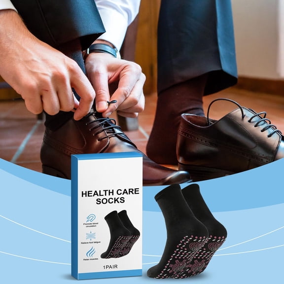 1 Pair Self Heating Socks,Thermal Circulation Thermotherapeutic Massage Socks,Non Slip Skid Socks Warm Socks For Cool Feet,Body Shaping Health Stretch Socks For Yoga Training