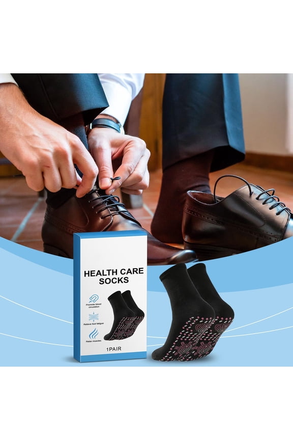 1 Pair Self Heating Socks,Thermal Circulation Thermotherapeutic Massage Socks,Non Slip Skid Socks Warm Socks For Cool Feet,Body Shaping Health Stretch Socks For Yoga Training