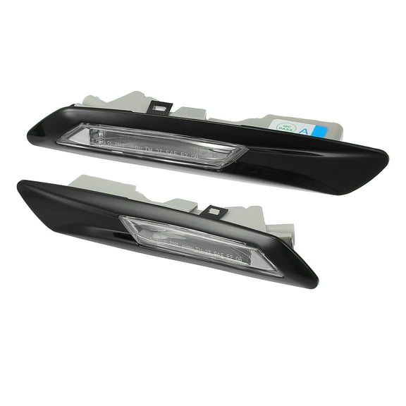 1 Pair Sequential Blink Fender Indicator Side Marker Turn Signal Light 63137154169 for BMW 528i Black