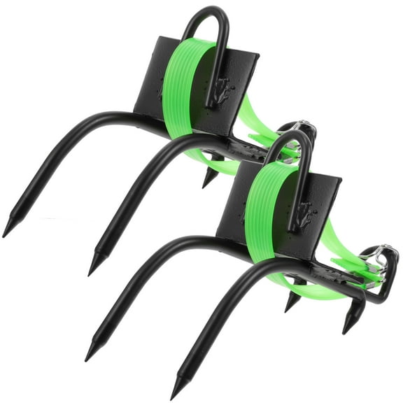 Uonlytech 1Pair Black Tree Climbing Spikes Strong Non Skid Practical Claw Style Shoes