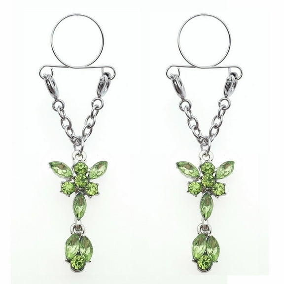 1 Pair Sexy Non Pierced Clip On Fake Nipple Ring Body Jewelry Shield  Butterfly