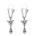 thumbnail image 1 of 1 Pair Sexy Non Pierced Clip On Fake Nipple Ring Body Jewelry Shield  Butterfly, 1 of 7