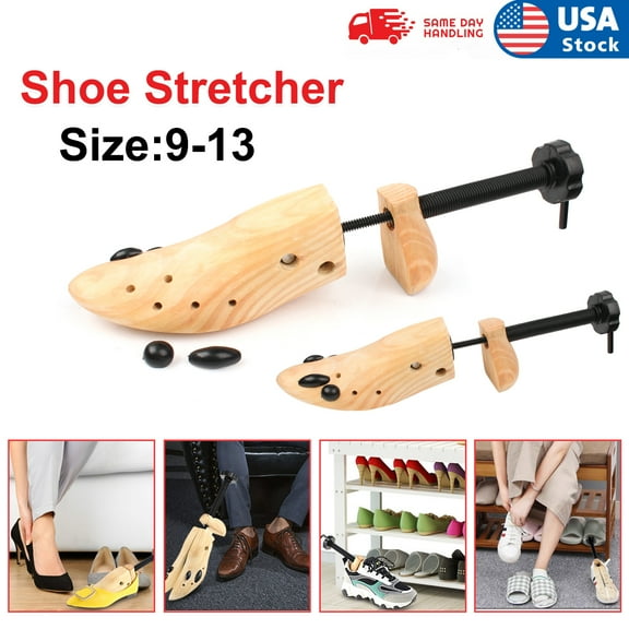 1 Pair Shoe Stretcher Wooden Adjustable Expander for Men Women Boot Size US 6-13