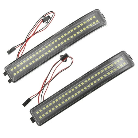 1 Pair Side Mirror LED Turn Signal Light 9L3Z17E748BA for Ford F150 09-14 Yellow White LED Clear Lens