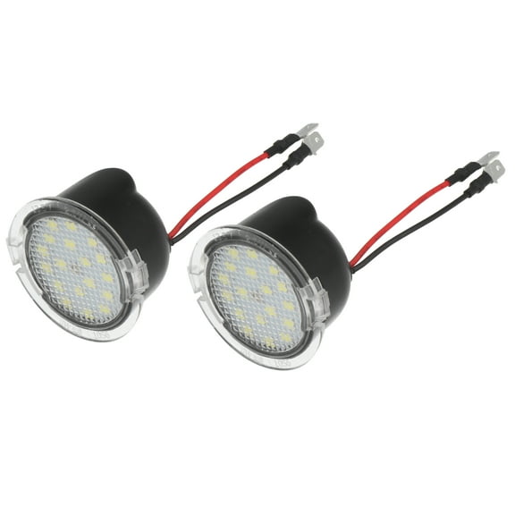 1 Pair Side Mirror Puddle Light LED Lamp Left Right Side White Light Fit for Ford Edge for Toyota Tundra 2007-2019