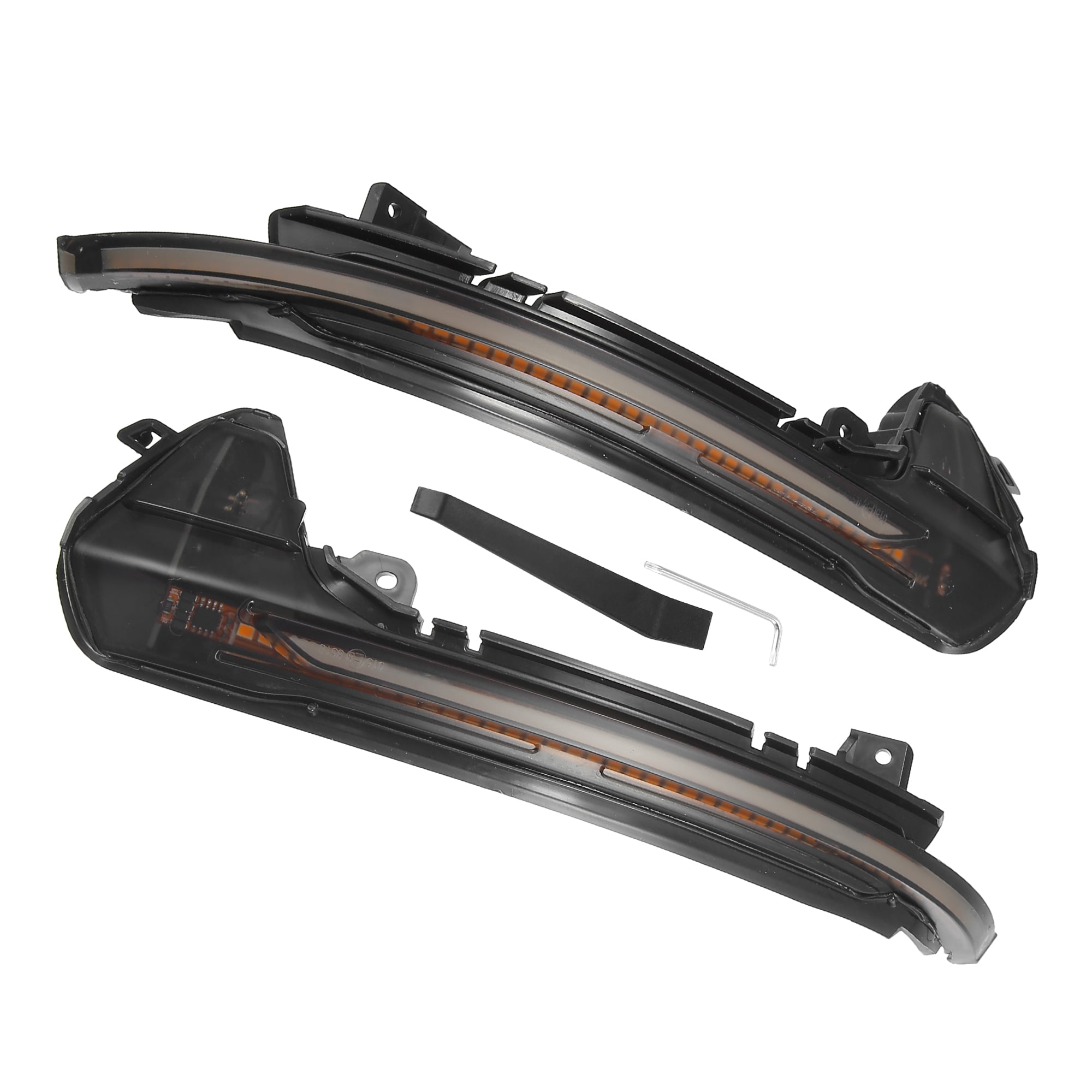 QUARKZMAN Coppia Luci Di Segnalazione Laterali A LED Per Specchietti Audi A6 (2013-2018) – Nero, Giallo, 2 Pin, OE 4G5949102B