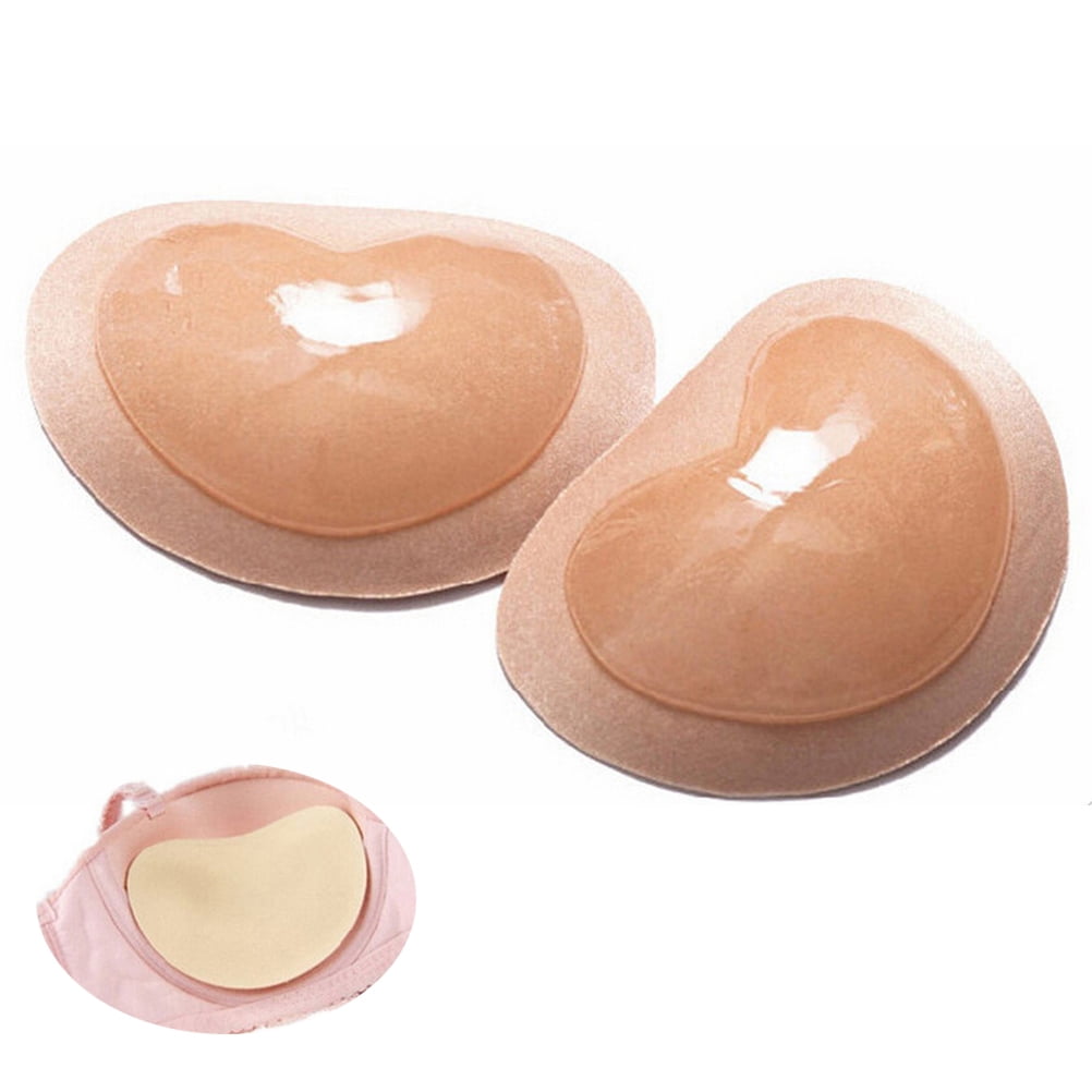 1 Pair Silicone Bra Insert Pads Self-Adhesive Bra Pads Breast Enhancer  Removable Sticky Breast Inserts 