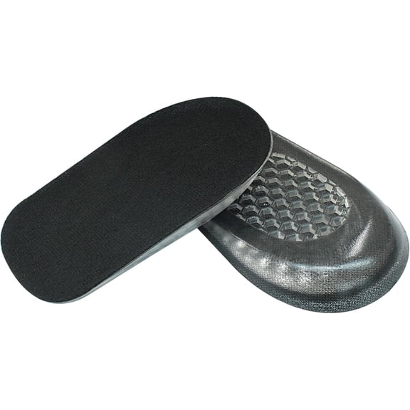 1 Pair Silicone Heel Lifts Gel Height Increase Insoles Men Women Soft Shoe Lifts Comfort Half Foot Insoles Half Inch Black