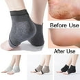 thumbnail image 1 of 1 Pair Silicone Moisturizing Gel Heel Socks Cracked Foot Skin Care Protectors, 1 of 2