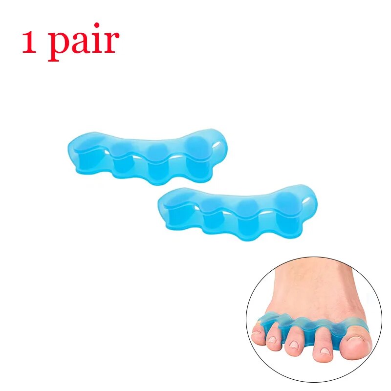 1 Pair Silicone Toe Spacers for Proper Alignment of Toes, Bunion and