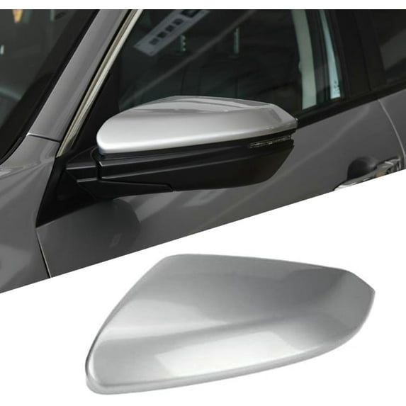 1 Pair Silver Mirror Cap Cover For Honda Civic 2016 2017 2018 2019 2020 2021 Rearview Mirror Cap Replacement (Silver Pair)