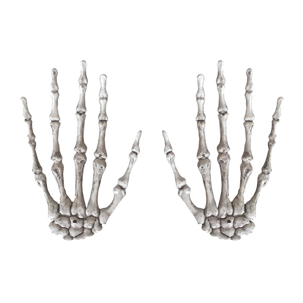 1 Pair Skeleton Hand Plastic Hand Skeleton Party Prop Halloween