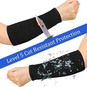 1 Pair of Sleeves 5 Anti Cut Arm Puncture Sleeve Unisex /Puncture/Cut Wrist Protector Extended Design /Outdoor Protective Gear High Elasticity Wear Resi