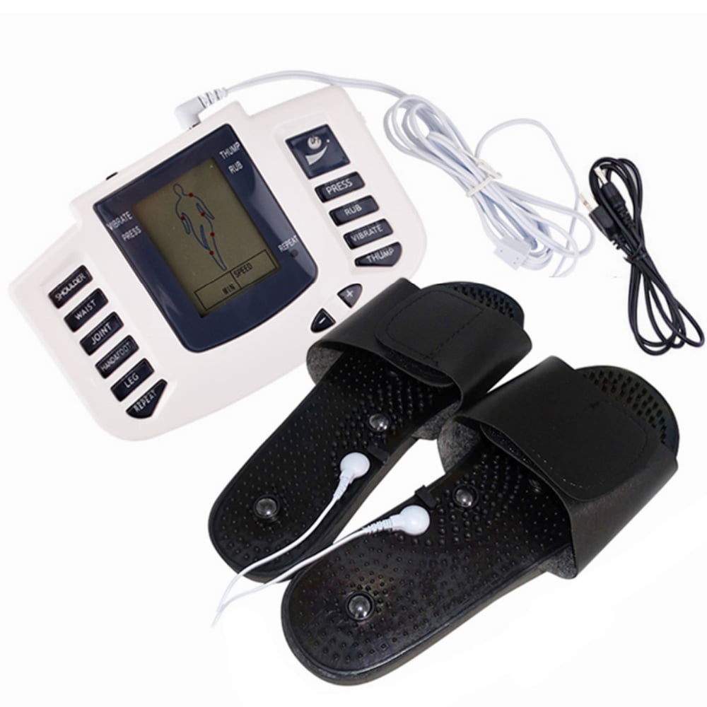 1 Pair Slippers Body Relaxing Massage Foot Shoes Massager Machine Kit