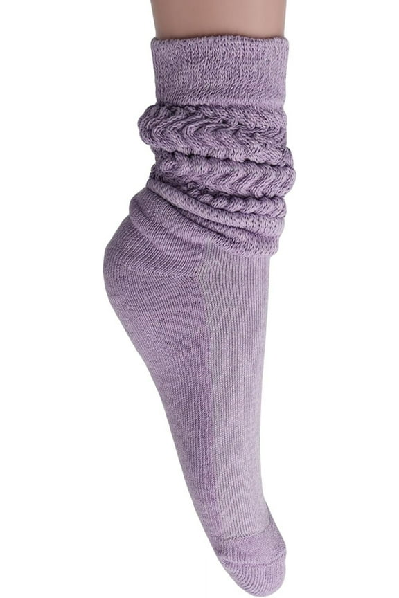 Women's Slouch Socks Extra Heavy Long, Size 5–10, 1 Pair – Lilac