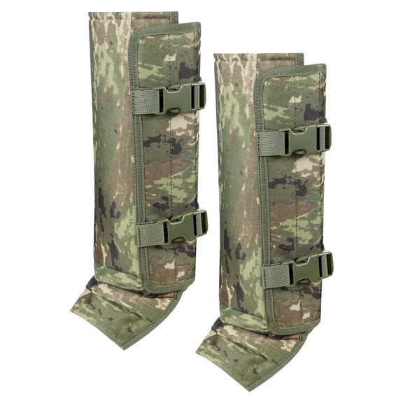 1 Pair Snake Proof Gaiters 14" High, Camo Hunting Leg Guards for Wide Calves, Adjustable Snakebite Protection Armor for Men Women
