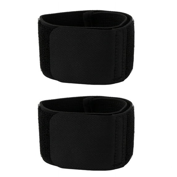 1 Pair Soccer Shin Guard Stay Fixed Bandage Tape Pads Prevent Drop Adjustable Elastic Sports Bandage,Black