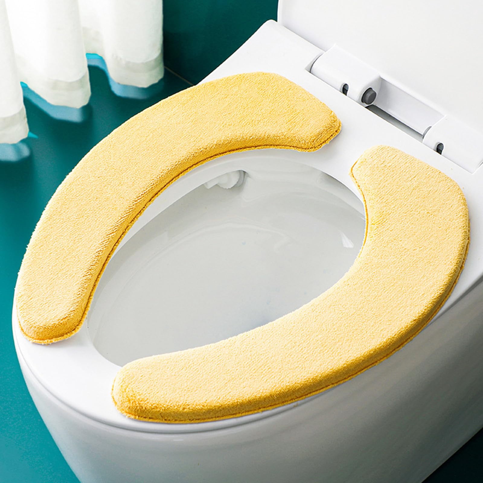 1 Pair Soft Toilet Seat Covers Plush Thick Fabric Toilet Seat Warmer ...