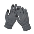 thumbnail image 1 of 1 Pair Soft Women's Winter Touch Screen Gloves,Unisex Touch Screen Winter Gloves for Smartphones and Tablets,Elastic Cuff Thermal Knit Warm Gloves for Man Women Cold Weather Gifts,Grey,3.14x8.26", 1 of 4