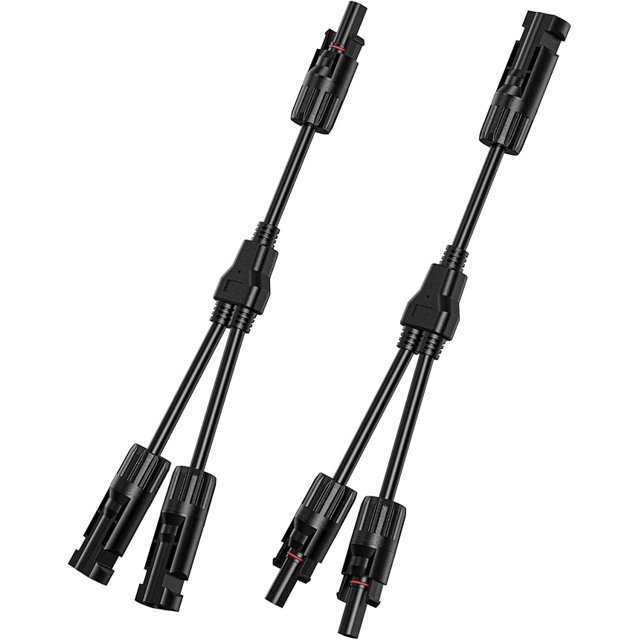 1 Pair of Solar Connectors Y Branch Parallel Adapter Cable, Power Solar